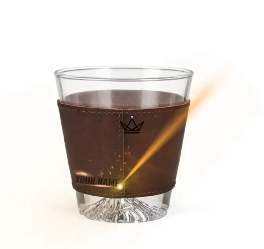 Anpassbare Whiskyglas-Manschette aus Leder - Voyageur Sleeve – Ansicht 5