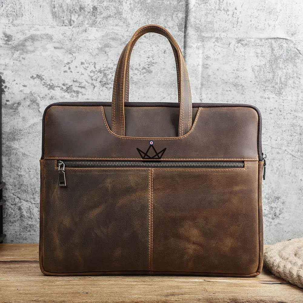 Customizable leather work bag - Voyageur Edison — view 3
