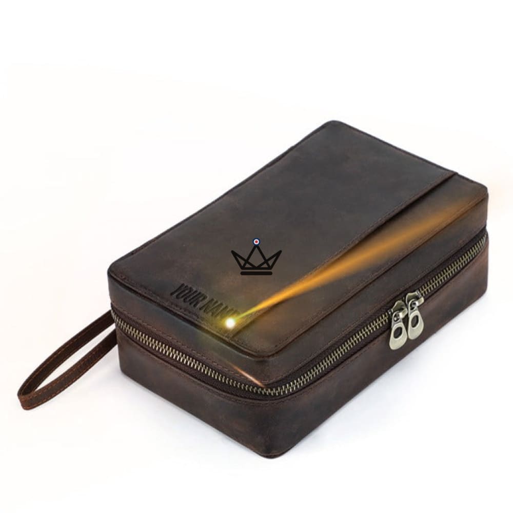 Customizable Leather Cigar Case - Voyageur Style — view 5