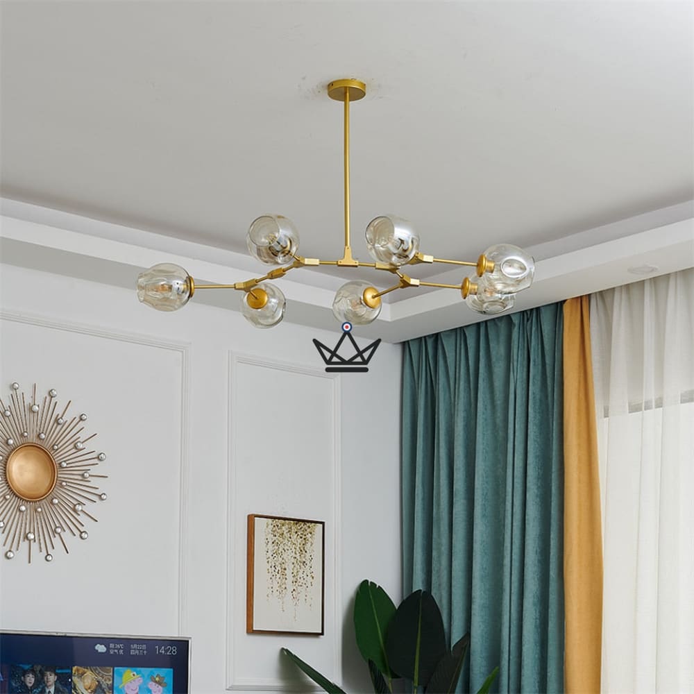Articulated Industrial Ceiling Chandelier - Branching Bubble Style — view 22