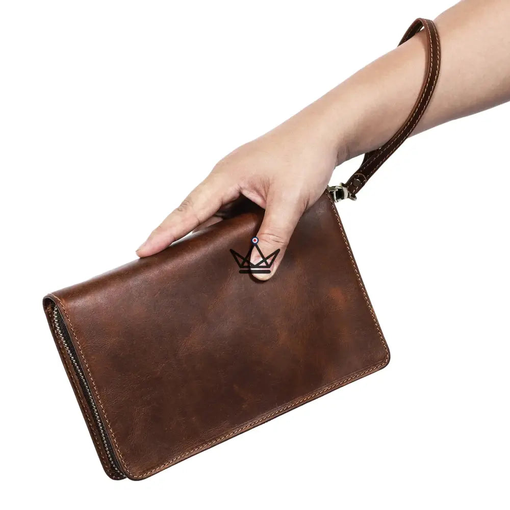 Anpassbarer Luxus-Leder-Organizer – Voyageur Clutch – Ansicht 10