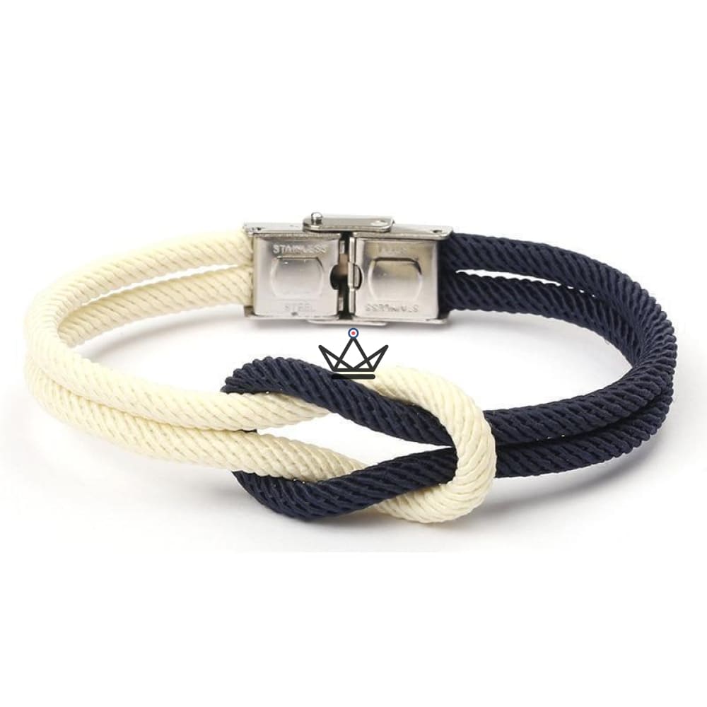 Nautilus Armband – zweifarbiger Seemannsknoten & Clip – ideal für Paare – Ansicht 5