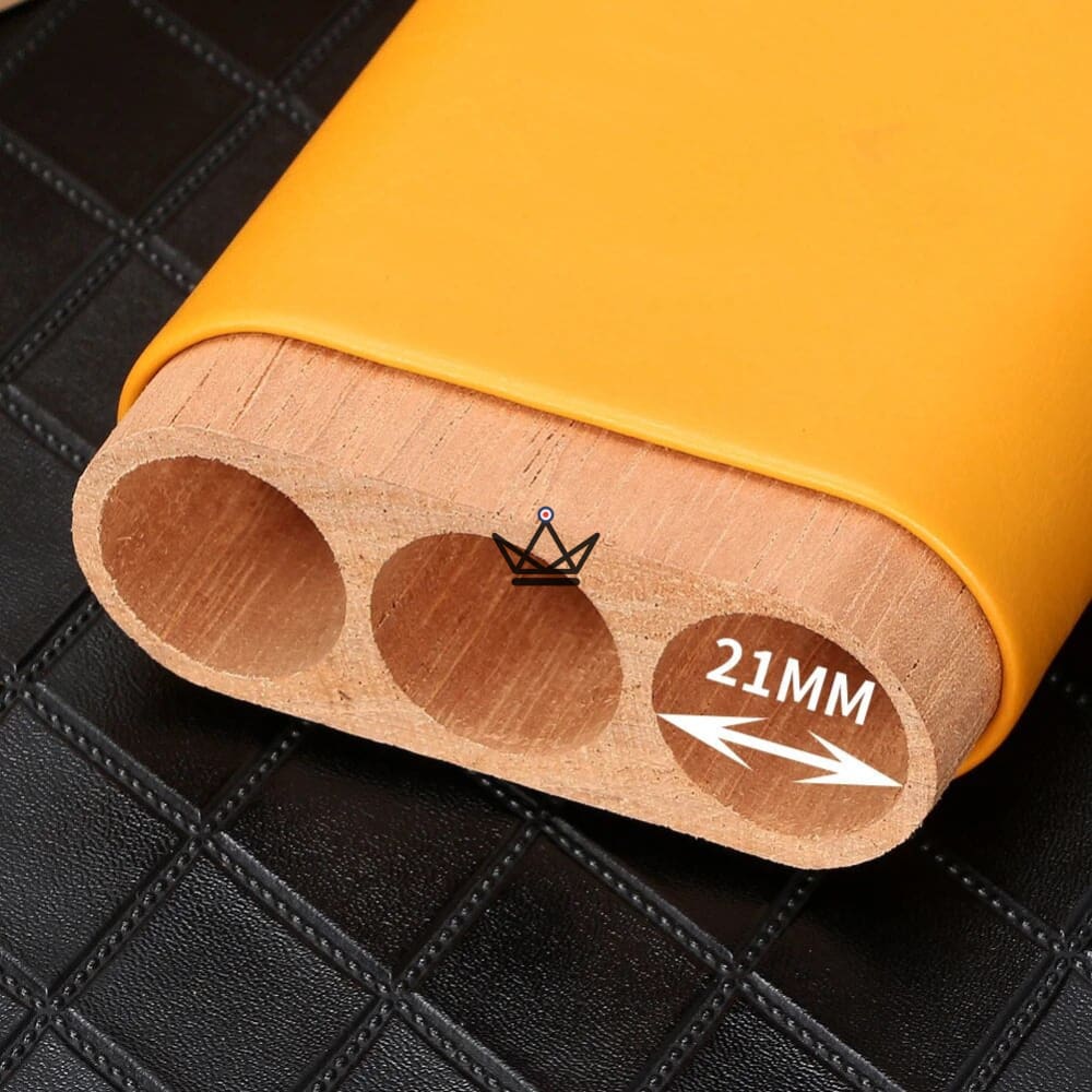 Caso de viaje de cuero para 3 cigarros - SUNY WOOD - vista 3