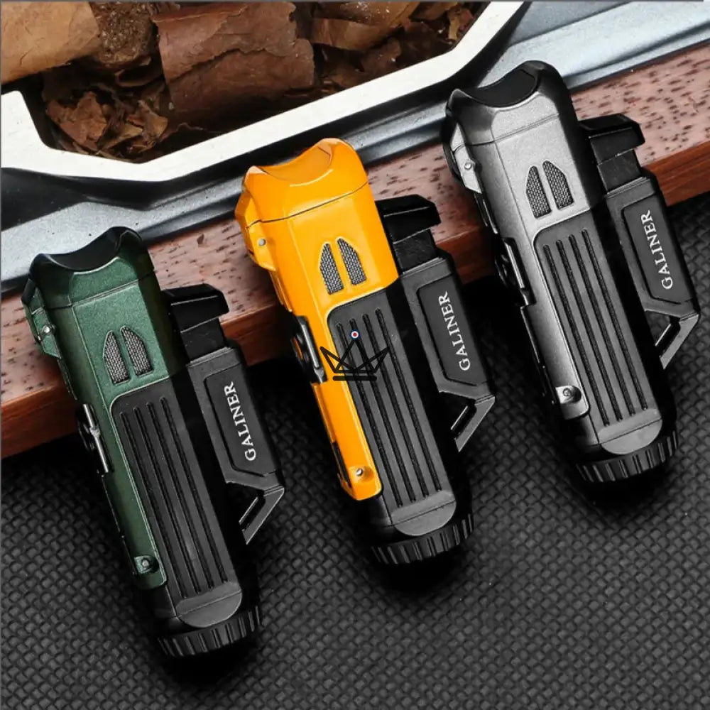 ALISTAIR Cigar Pack — Torch Lighter + Ashtray + Cigar Cutter | Green · Black · Yellow — view 14
