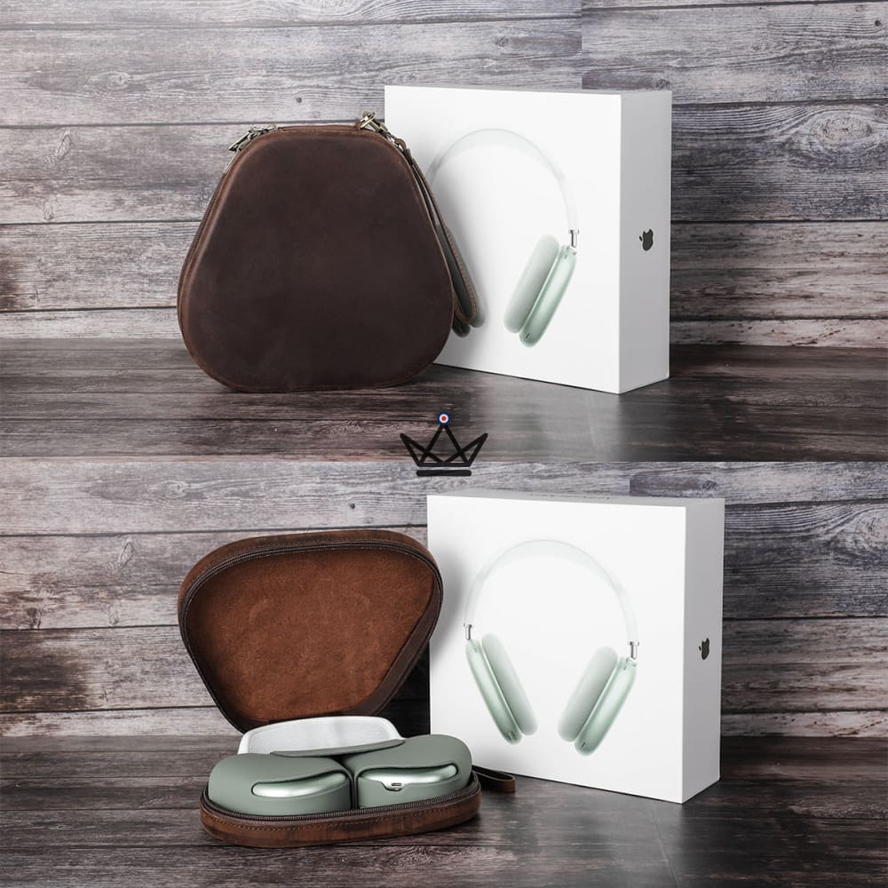Apple Airpods Max Custom Leather Protective Case - Voyageur LeatherPods Max — view 2