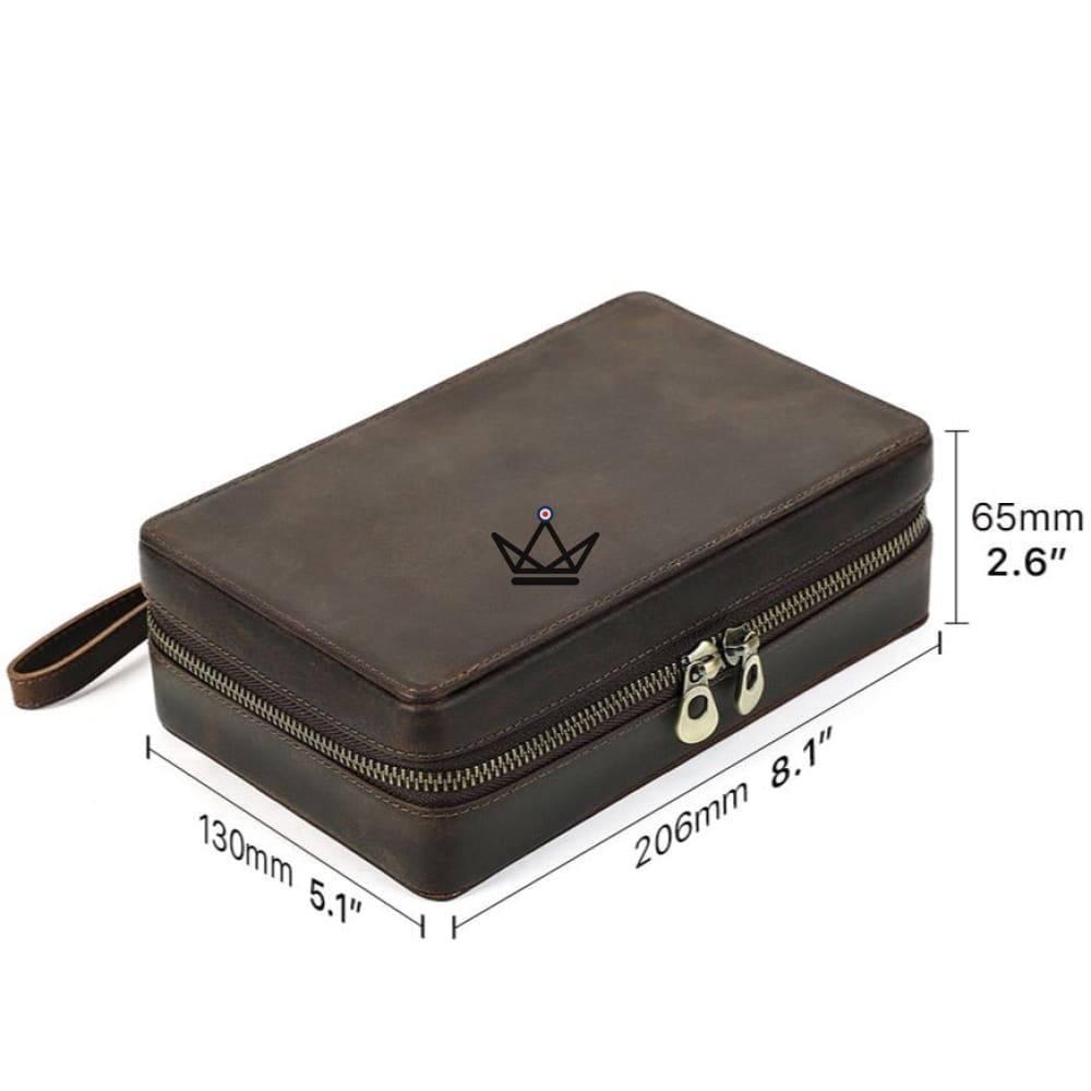 Zigarrenetui Voyageur Prestige – echtes Leder & personalisierbare Lasergravur – Ansicht 6