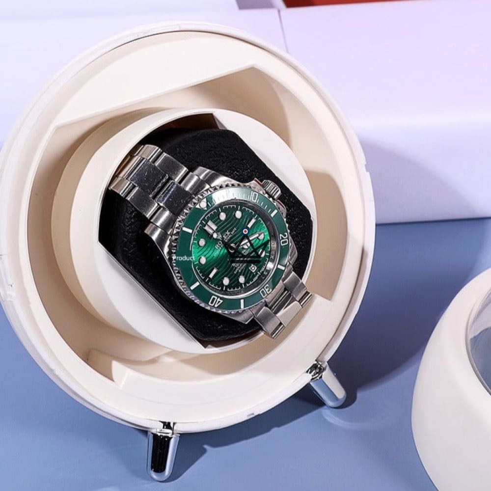 Automatic Watch Winder ORBITALIS — Globe Design, Silent Motor, 2 USB Modes — view 6