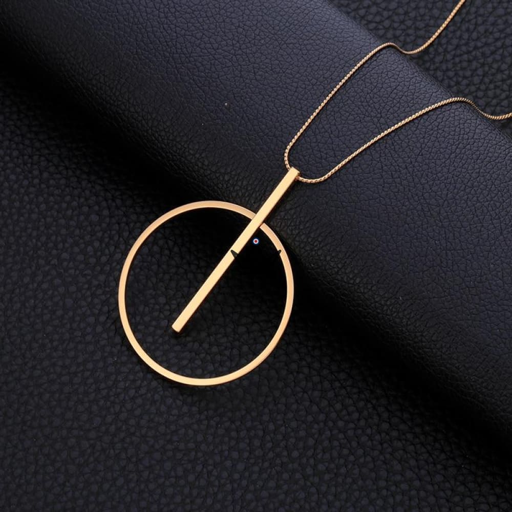 Collar - CIRCLE BAR — Oro