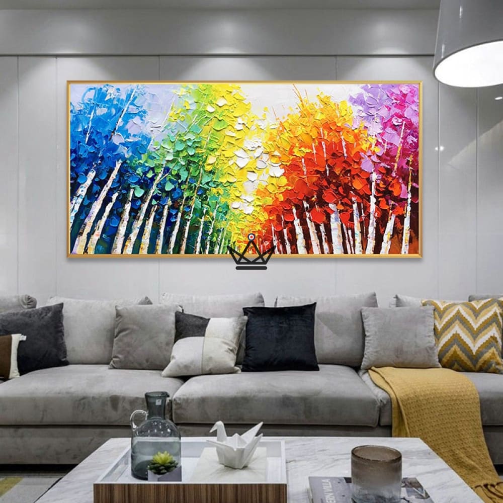 XXL pintura al óleo sobre lienzo - esencia del bosque - vista 4