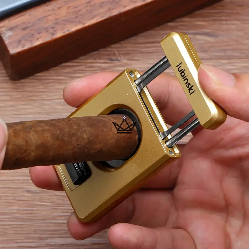 King Expert Cigar Cutter — Double Blade Stainless Steel Guillotine, Max 23mm, 4 Colors to Choose From, Gift Box Included — view 8