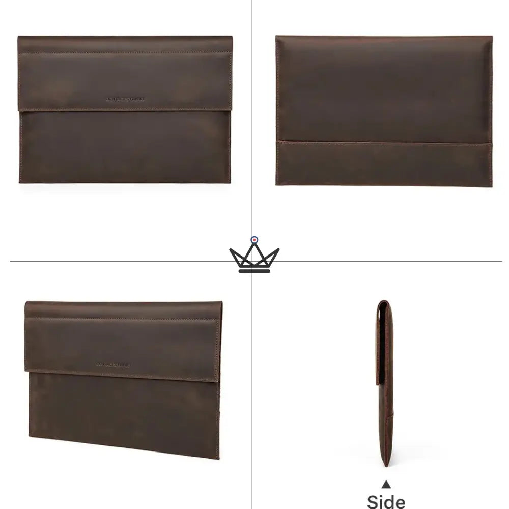 Personalisierbare Macbook-Hülle aus Leder 13"-14" - Voyageur MISSIVE – Ansicht 11