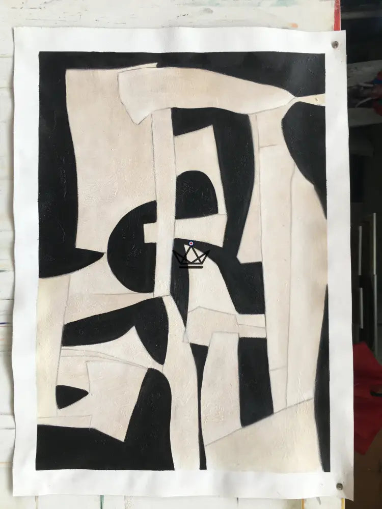Oil painting on XXL canvas - Monochrome Abstraction — view 6