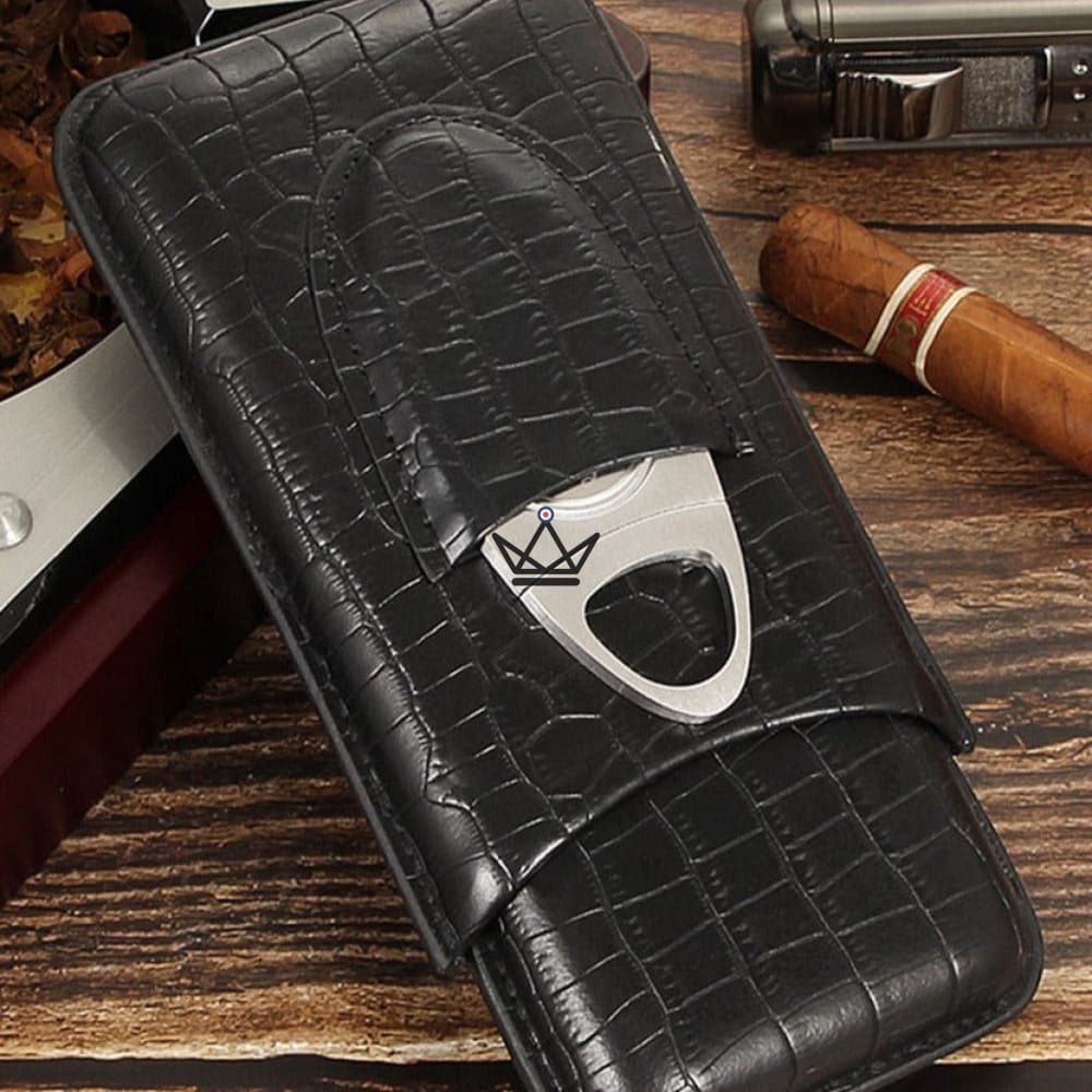 Funda de cigarro de cuero con cortador de cigarro - Bestia - vista 3