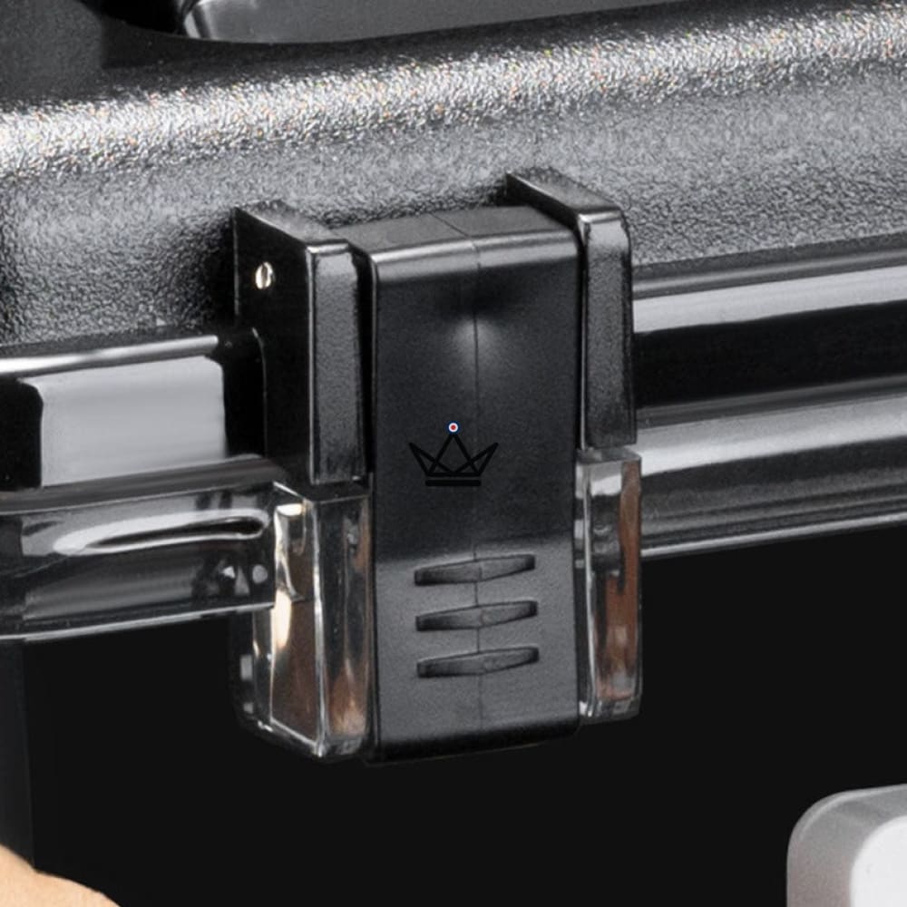 Kristall-Zigarrenhumidor, quadratisch – transparentes Acryl, schwarzer oder silberner luftdichter Deckel, Grösse M oder L, 50 bis 100 Zigarren – Ansicht 11