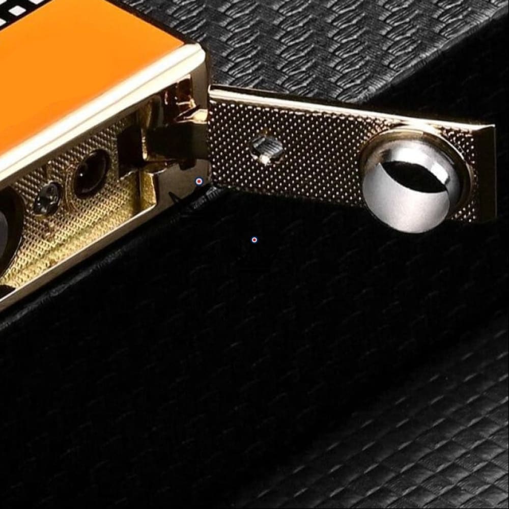GAMBIT Torch Lighter — Flint Ignition, Refillable Torch | Black & Yellow — view 3