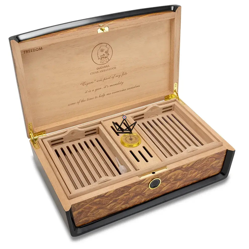 GUEVARA ELEGANCE Cigar Humidor — Fingerprint, Spanish Cedar, High Security — view 19