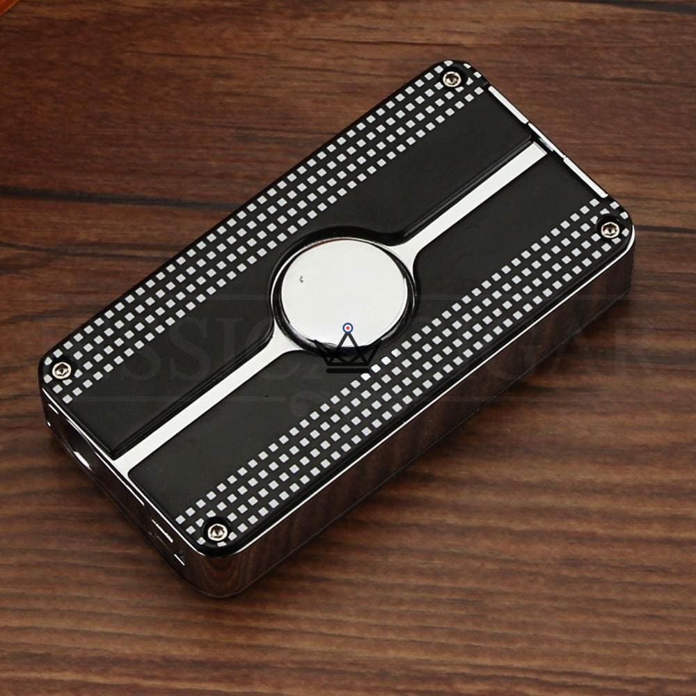 CARDS 3-Torch Jet Lighter — poker design, adjustable flame — Black