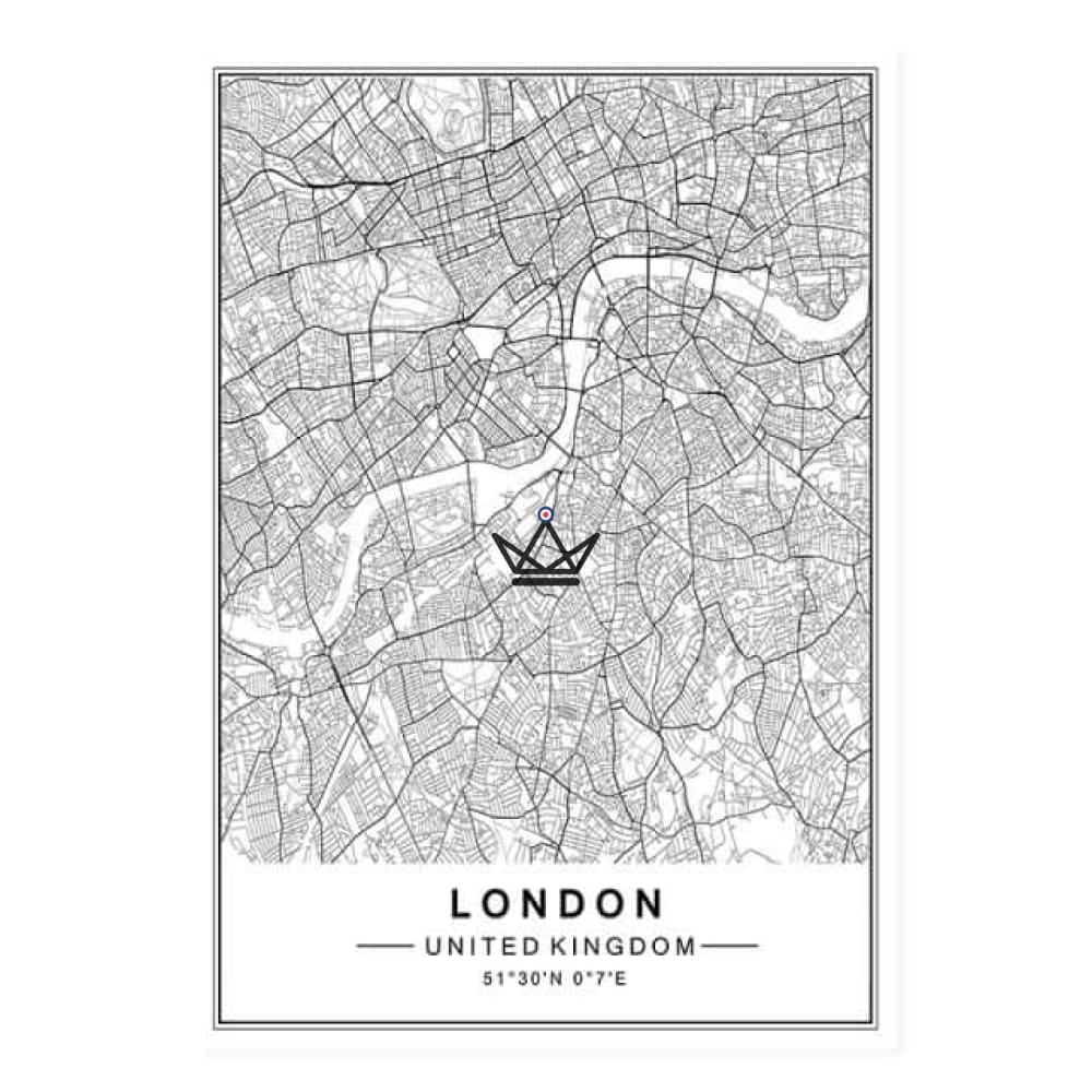 Afiches de mapa de la ciudad — Londres