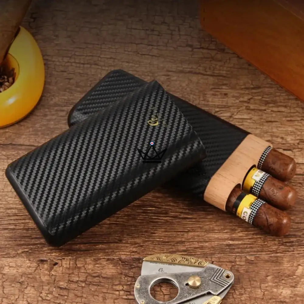 Caso de cigarro de viaje - CARBON WOOD - vista 6
