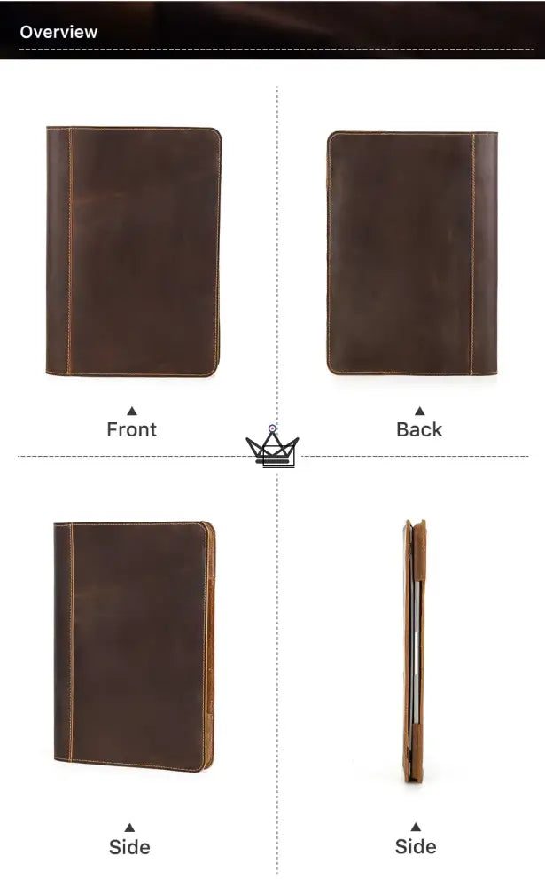 Personalisierbare MacBook-Ledertasche 13" - Voyageur RELIURE – Ansicht 9