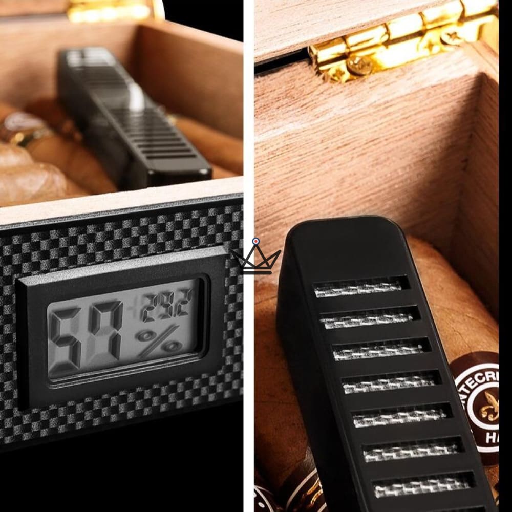 CARBON Cigar Humidor — carbon fibre, Spanish cedar & glass | 35 cigars — view 7