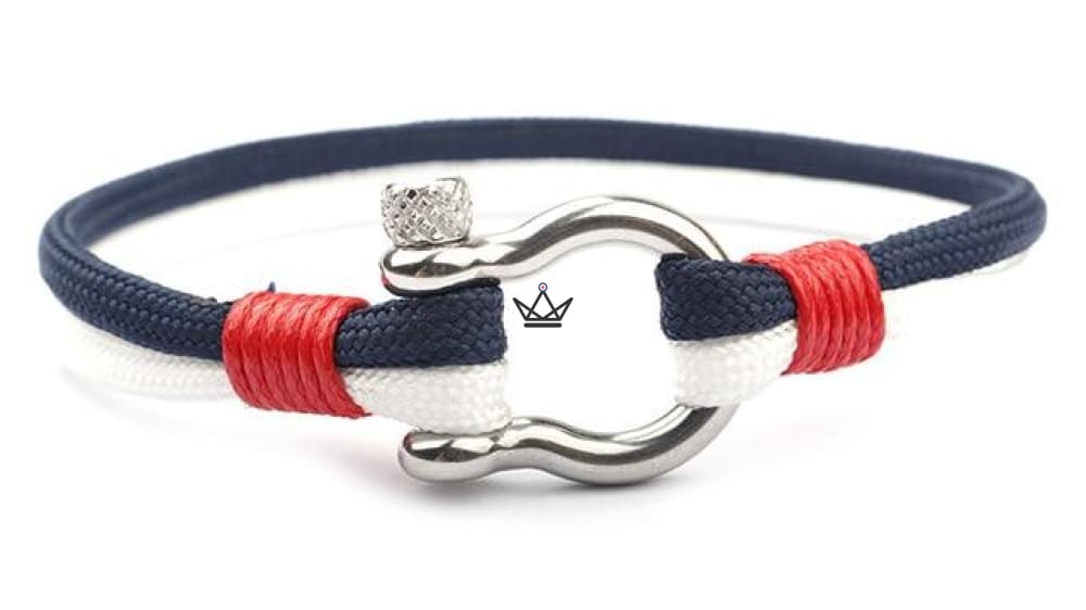 HADOCK Bracelet - Silver Plated Marine Shackle & Rope - 11 Colors — view 15
