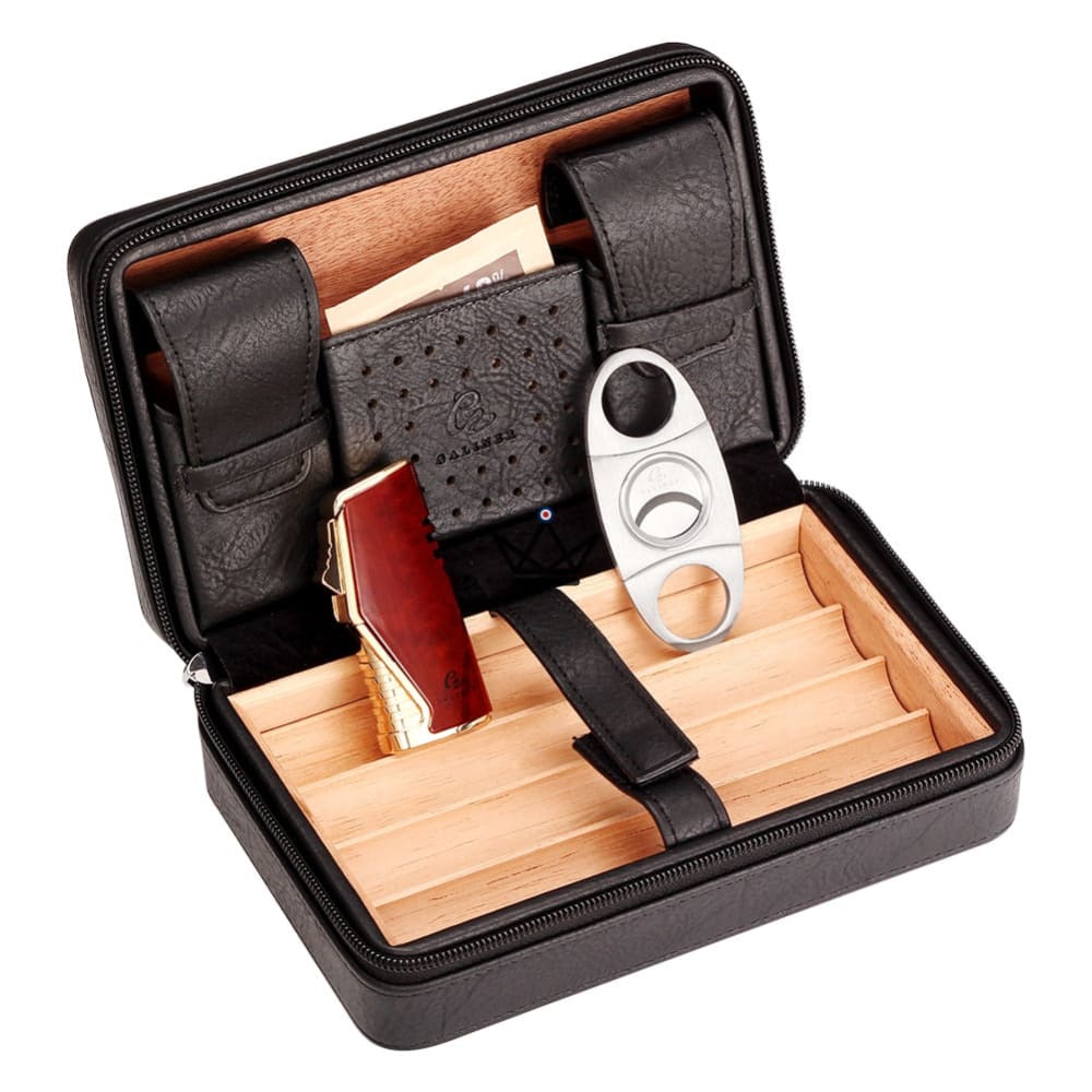 SOCRATE STYLE travel humidor — leather & cedar, 5 cigars, 3 compartments — view 13