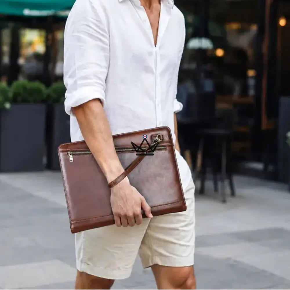 Customizable A4 Leather Folio — iPad Pro & Organizer — VOYAGEUR PadFolio — view 2