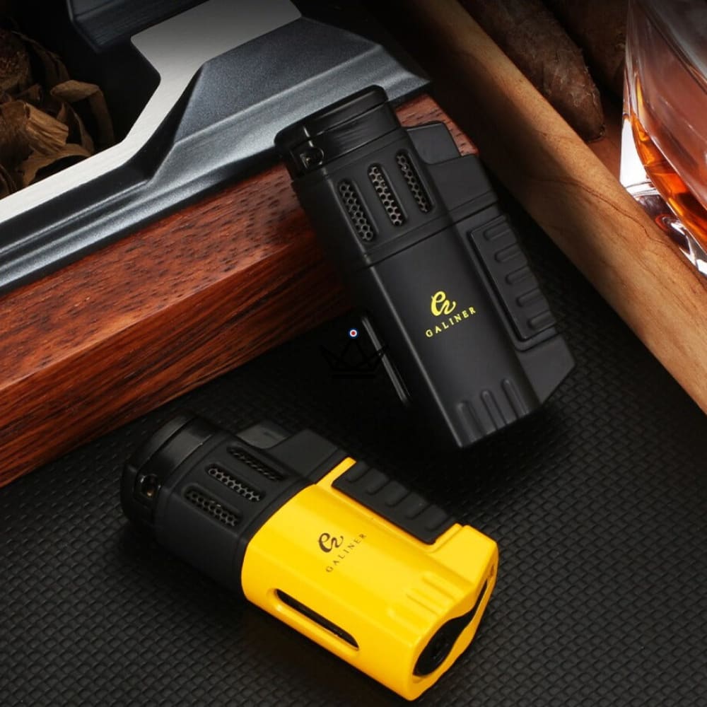 encendedor de llama jet FURY: 4 llamas jet, punzón de 9 mm | estuche de colección