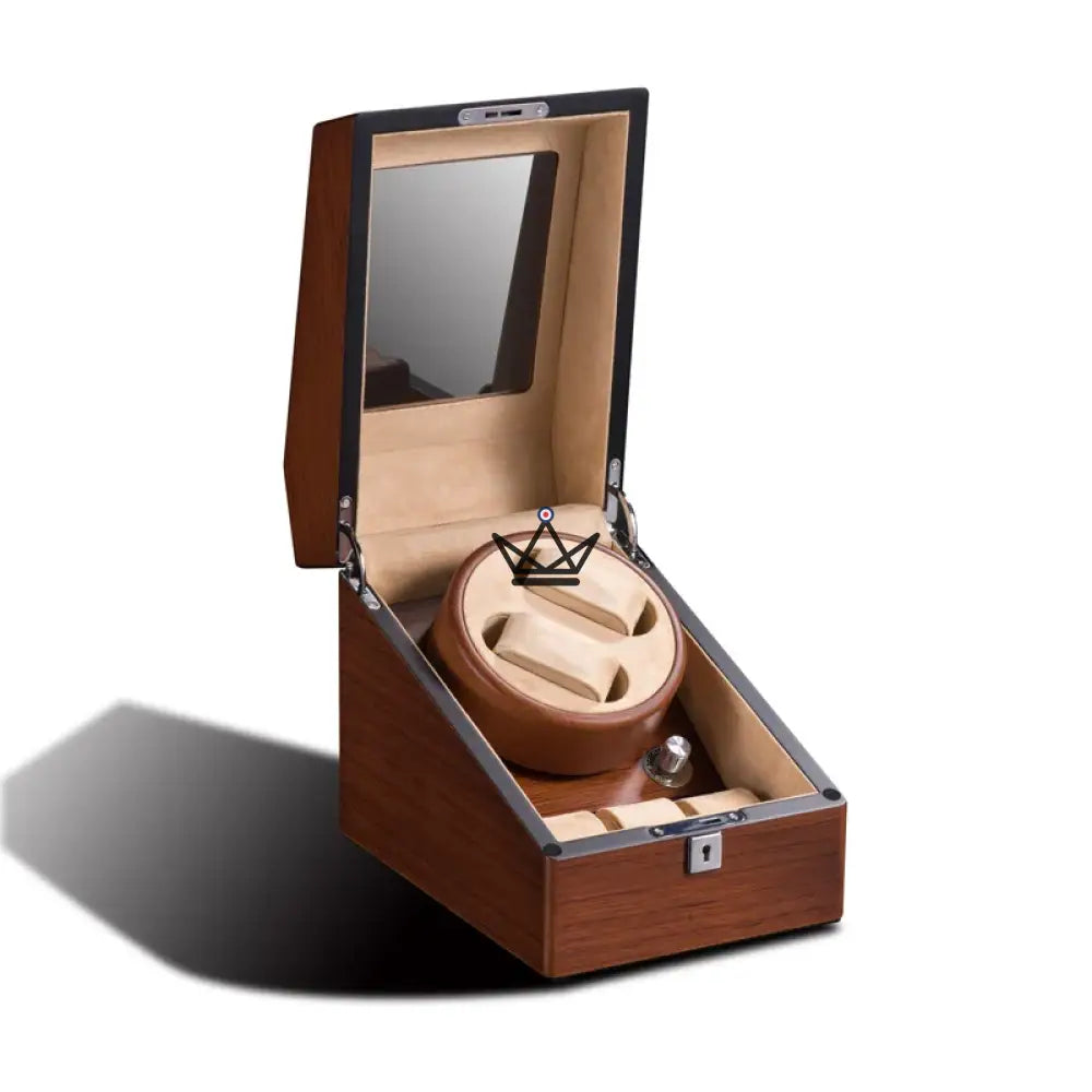 RUSTIC HERITAGE Automatic Watch Winder — Refined Wood, 3 Configurations, 5 Modes — Rustic Heritage 3