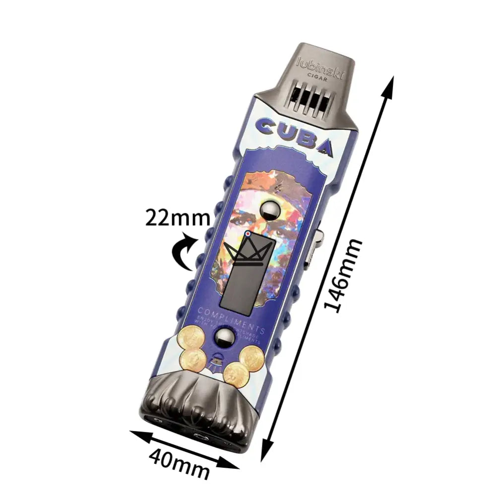 Zigarrenfeuerzeug MAESTRO EDITION — Jetflamme + USB-Lichtbogen, UV-LED, 3 Designs – Ansicht 11