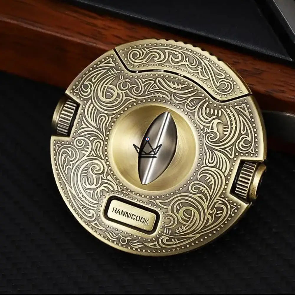 Coupe-Cigare Circulaire Heritage Edition — Acier Inox, 62 x 62 x 15 mm, Poinçons 9 mm & 8 mm | Or Vintage ou Gris Original — image 5