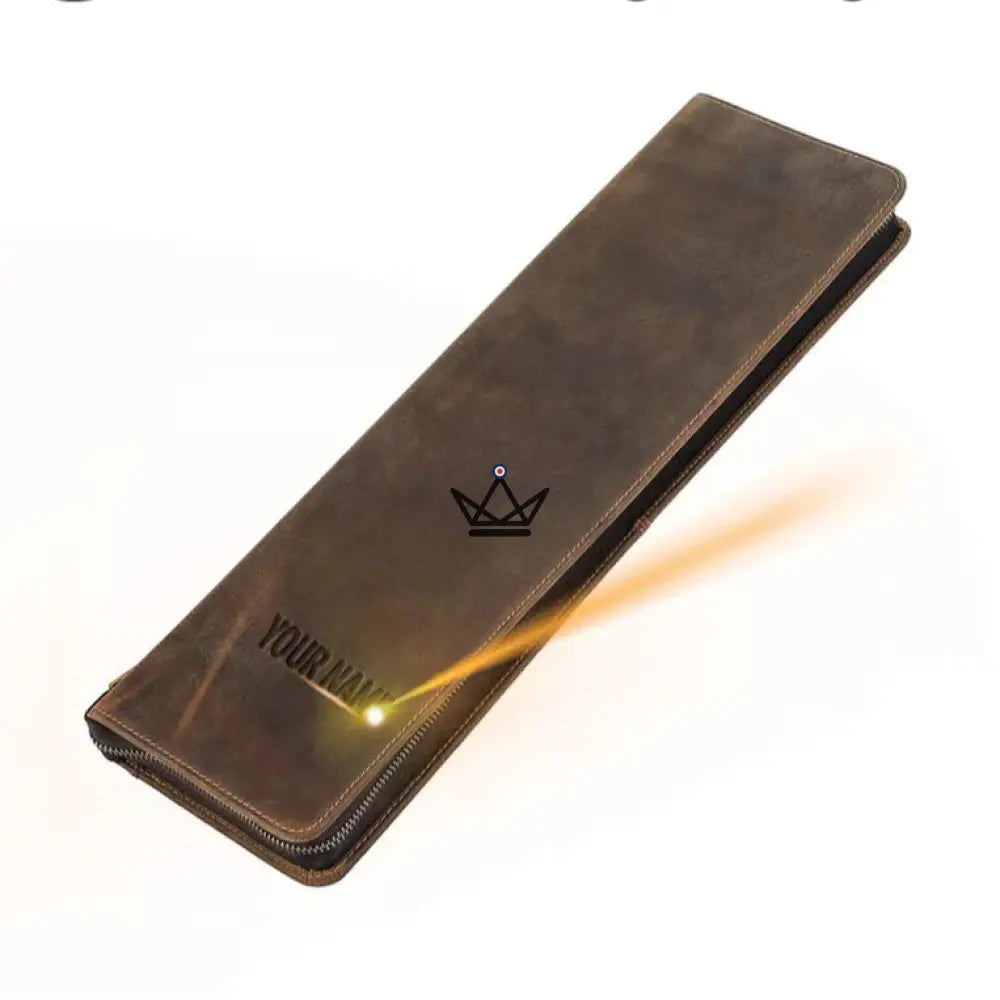 Customizable leather tie case - Voyageur Windsor — view 2