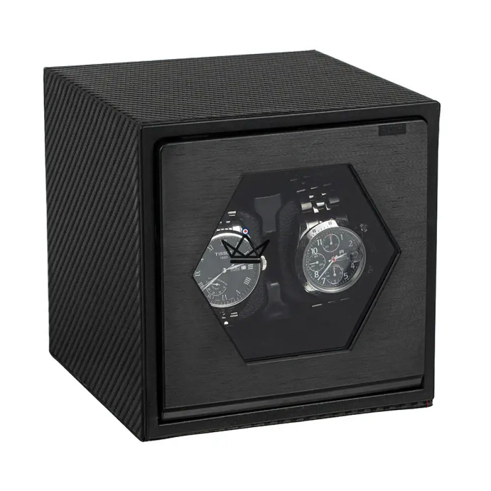 JEBELY HEXASQUARE Automatic Watch Winder — Interconnectable, 6 Colors, 3 Modes — Carbon
