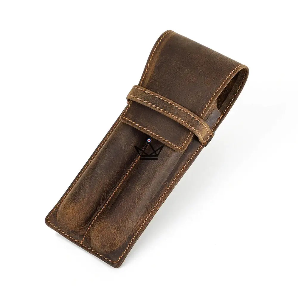 Customizable Leather Fountain Pen Case - Voyageur Valet — view 12