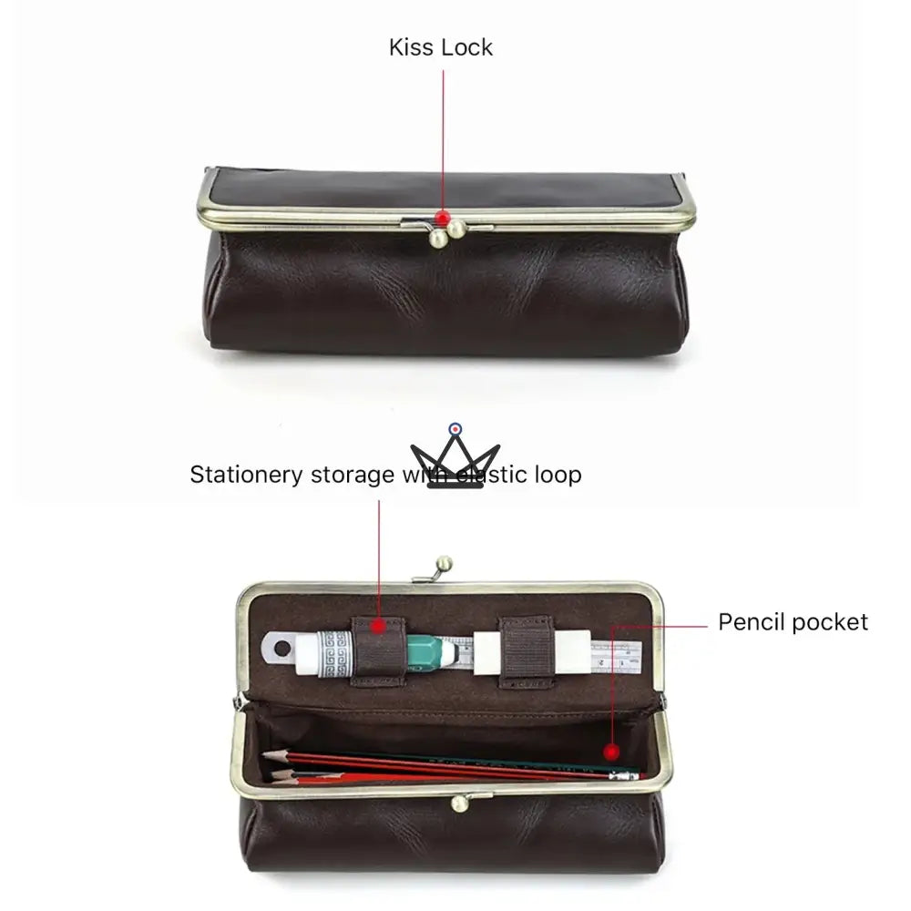 Trousse en Cuir Personnalisable Fermoir Vintage - Voyageur SCRIPT — image 7