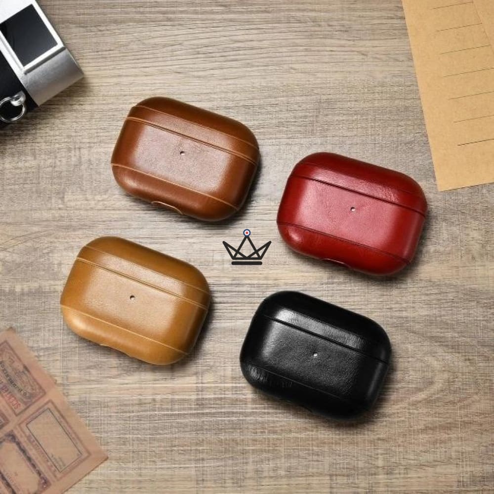 Caja de cuero para AirPods PRO - The CasePods — Black