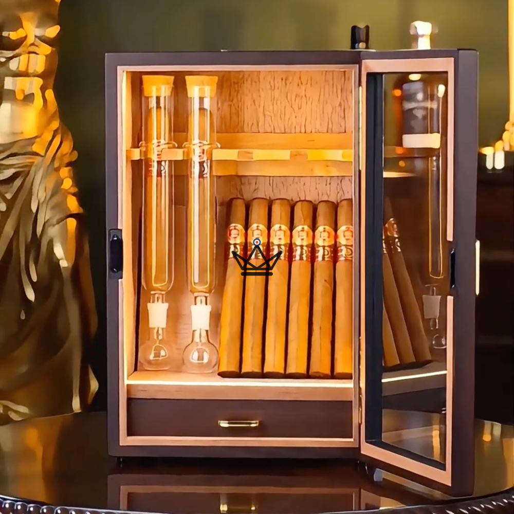 INFUSIO SANCTUAIRE - 4-Tube Cedar LED Display Cigar Infuser & Humidor — view 2