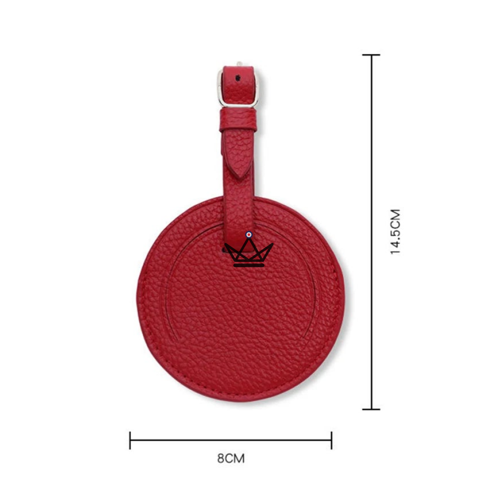 Customizable Leather Luggage Tag – Voyageur Crest — view 22