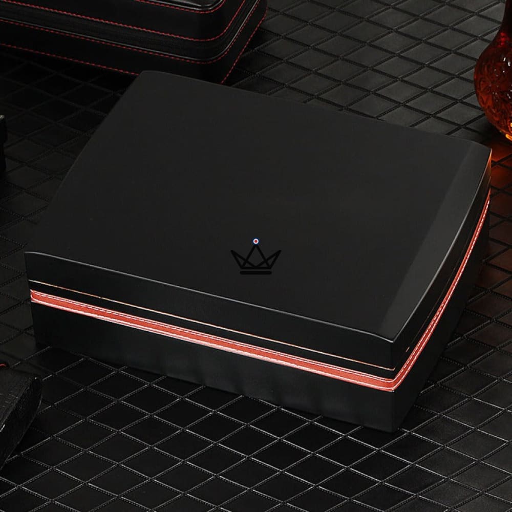 Zigarrenkiste STARS Essential – Zedernholz-Humidor für 30 Zigarren, Aschenbecher, Zigarrenschneider, Hygrometer & Befeuchter – Ansicht 2