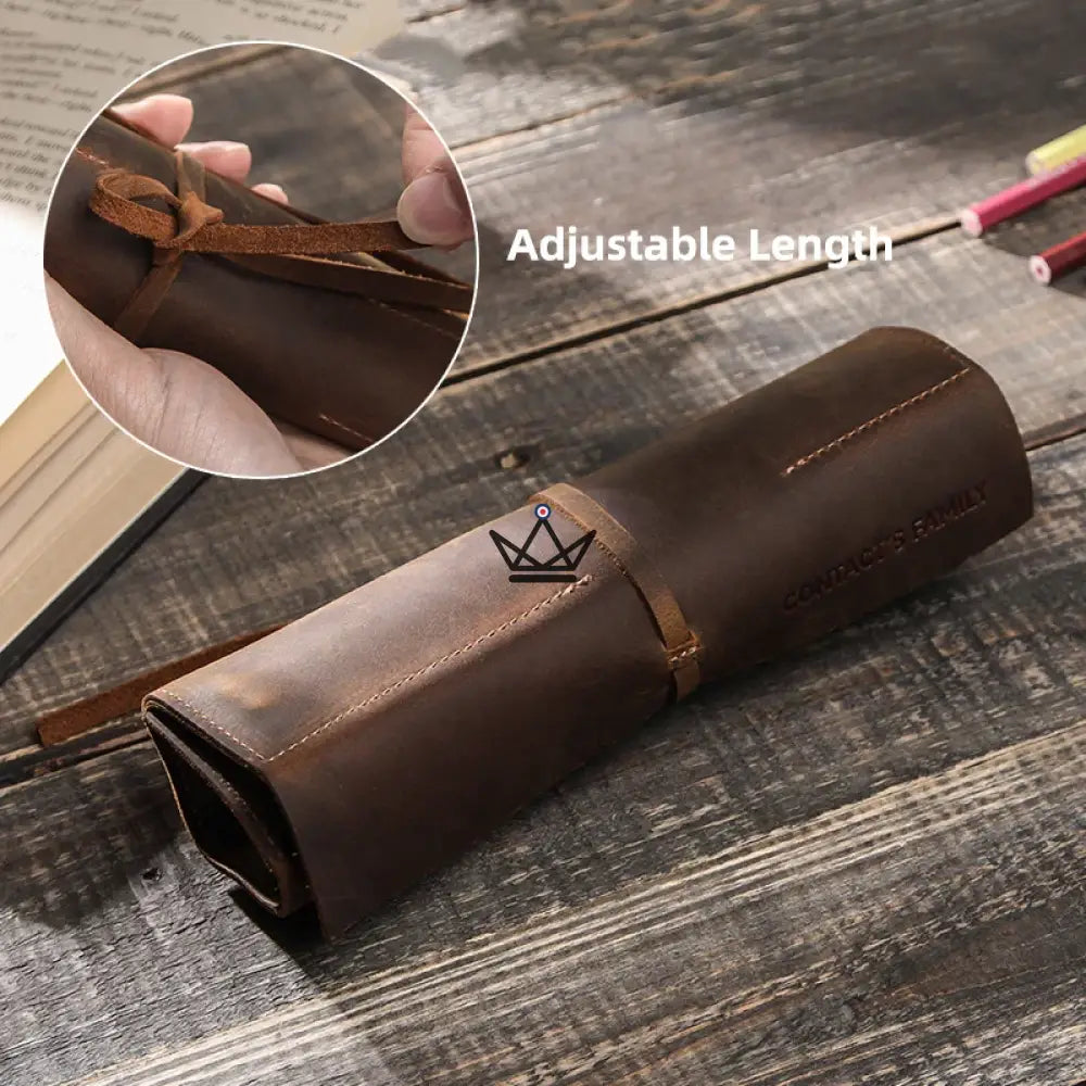 Anpassbares Lederetui für Kugelschreiber und Bleistifte – Voyageur Roll – Ansicht 5