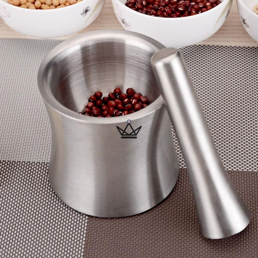 Stainless Steel Mortar and Pestle - Spices and Pepper — view 1