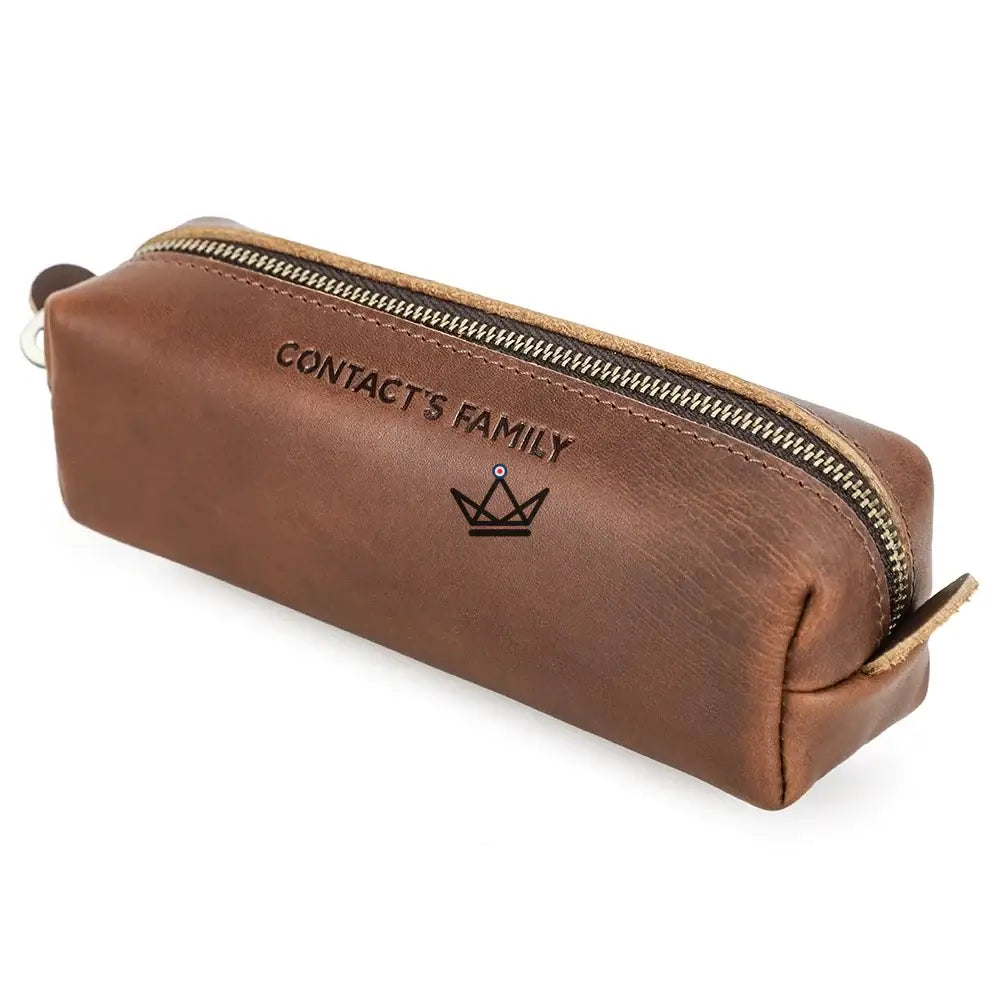 Customizable Leather Pouch - Pens & Glasses - VOYAGEUR Orion — view 5