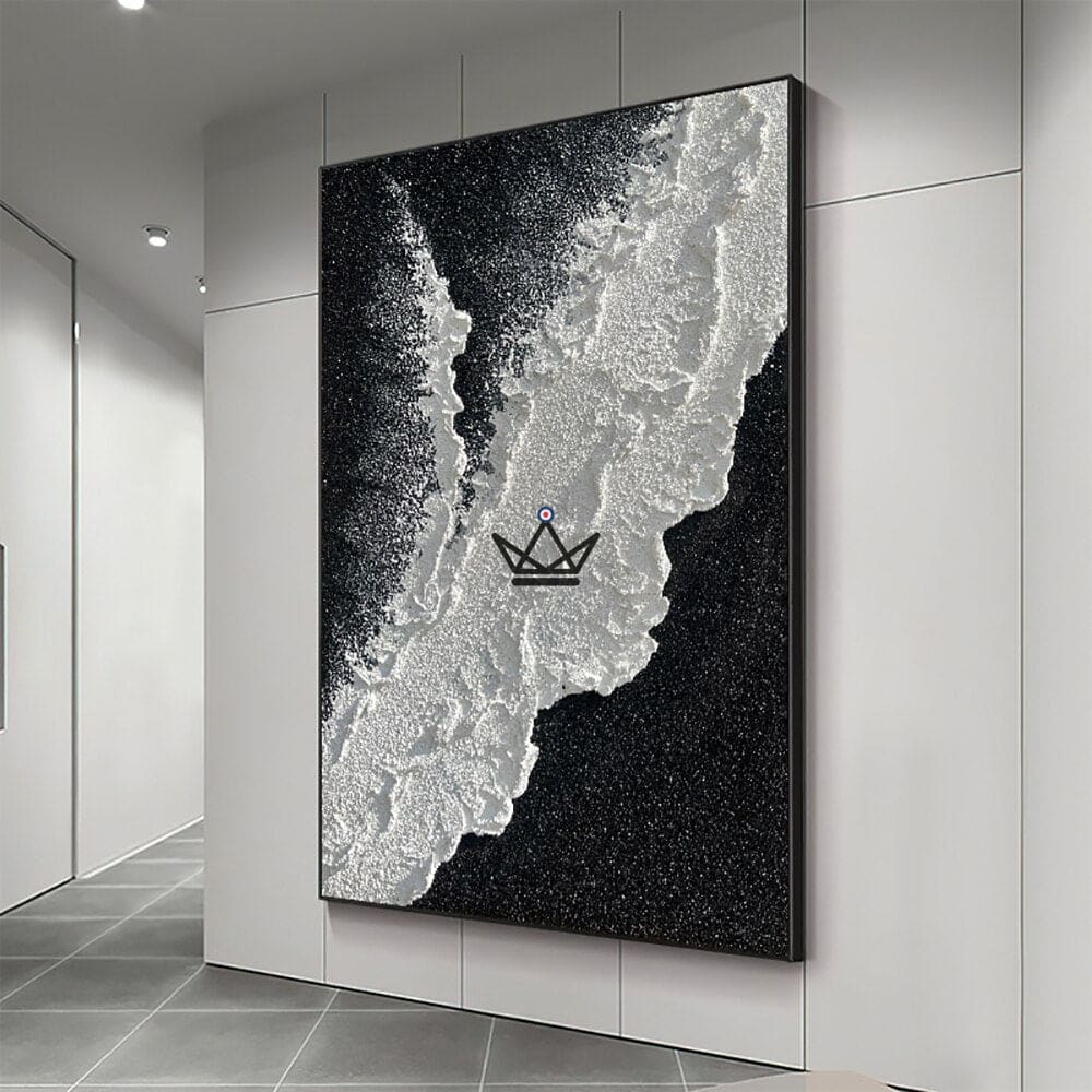 XXL oil painting on canvas - Undulating abstraction — view 6