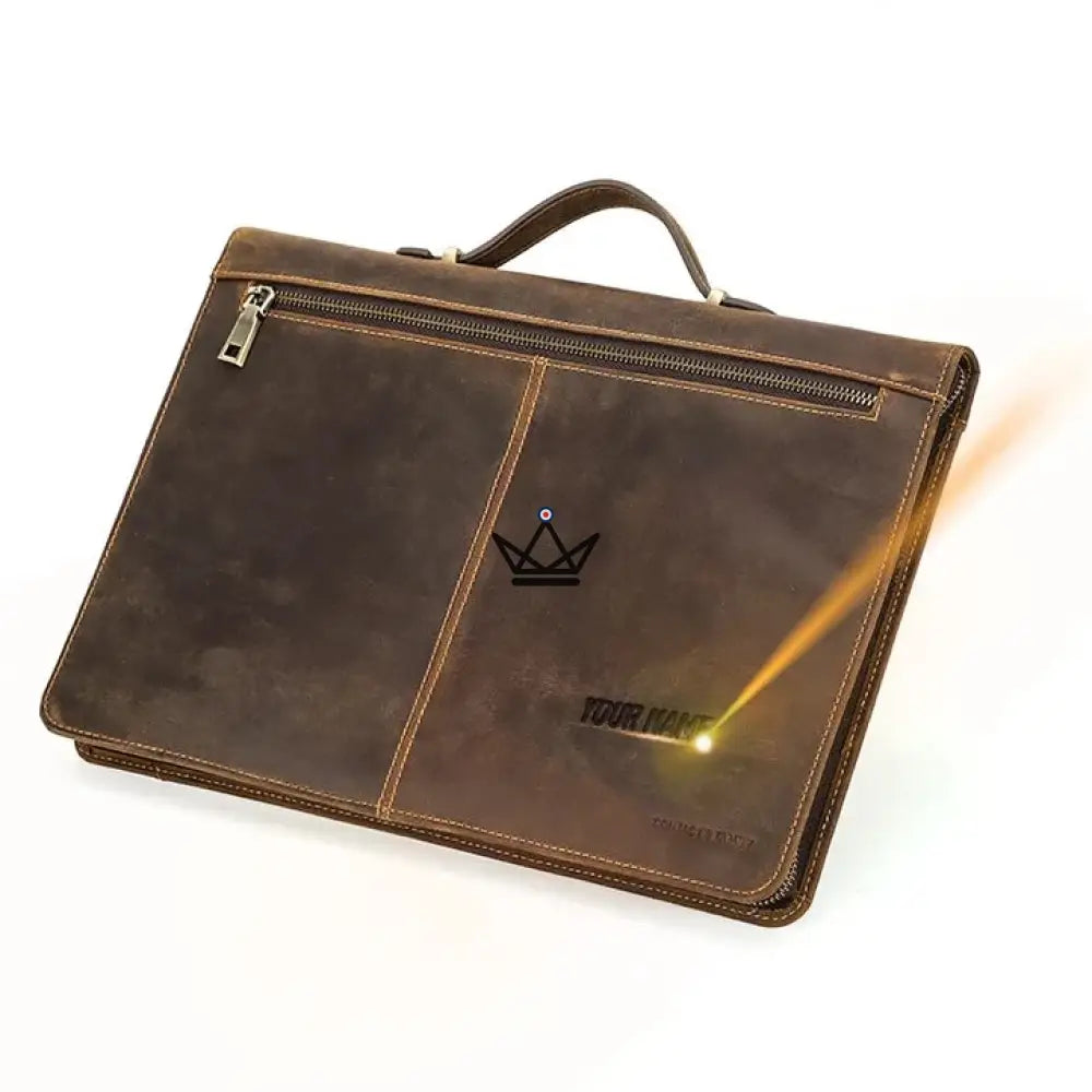 Personalisierbare Macbook-Hülle aus Leder 13"-16" - Voyageur CODEX – Ansicht 12