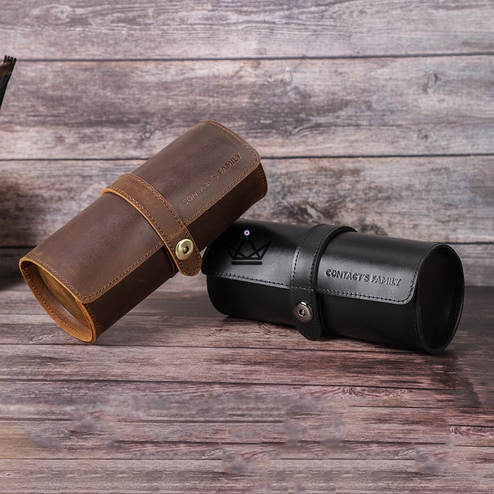 Customizable Leather Automatic Watch Travel Case - Voyageur ChronoGuard — view 3