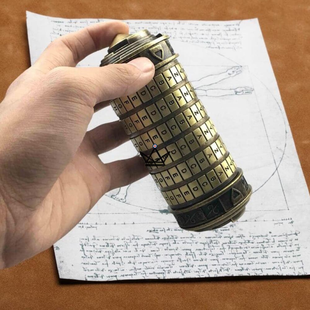 Cryptex Da Vinci – Bronze Coded Message Chest — vista 3
