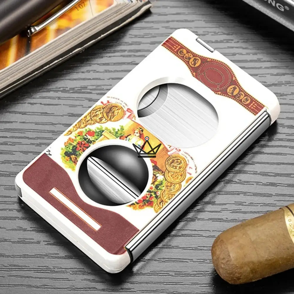 Elite Slice Cigar Cutter — 3 Cuts in 1 (Straight, V, Punch), Stainless Steel & Premium Resin, 6 Finishes, Gift Box Included — view 11