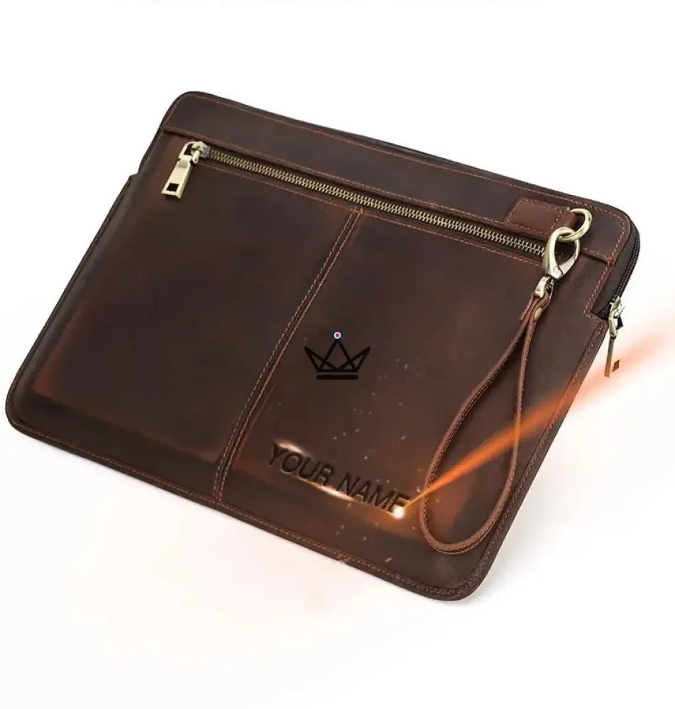Personalisierbare Lederhülle für MacBook AIR & PRO – Voyageur Centurion – Ansicht 12
