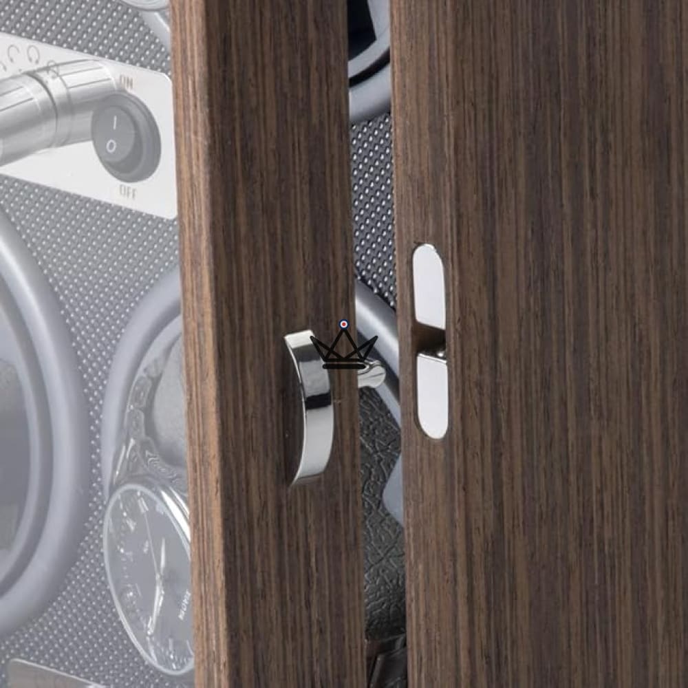 Uhrenbeweger WoodWind für Automatikuhren – Nussbaum & LED, 1 bis 4 Uhren | 5 Modi – Ansicht 8